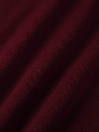 Side Strap Dolman Sweatshirt-Maroon