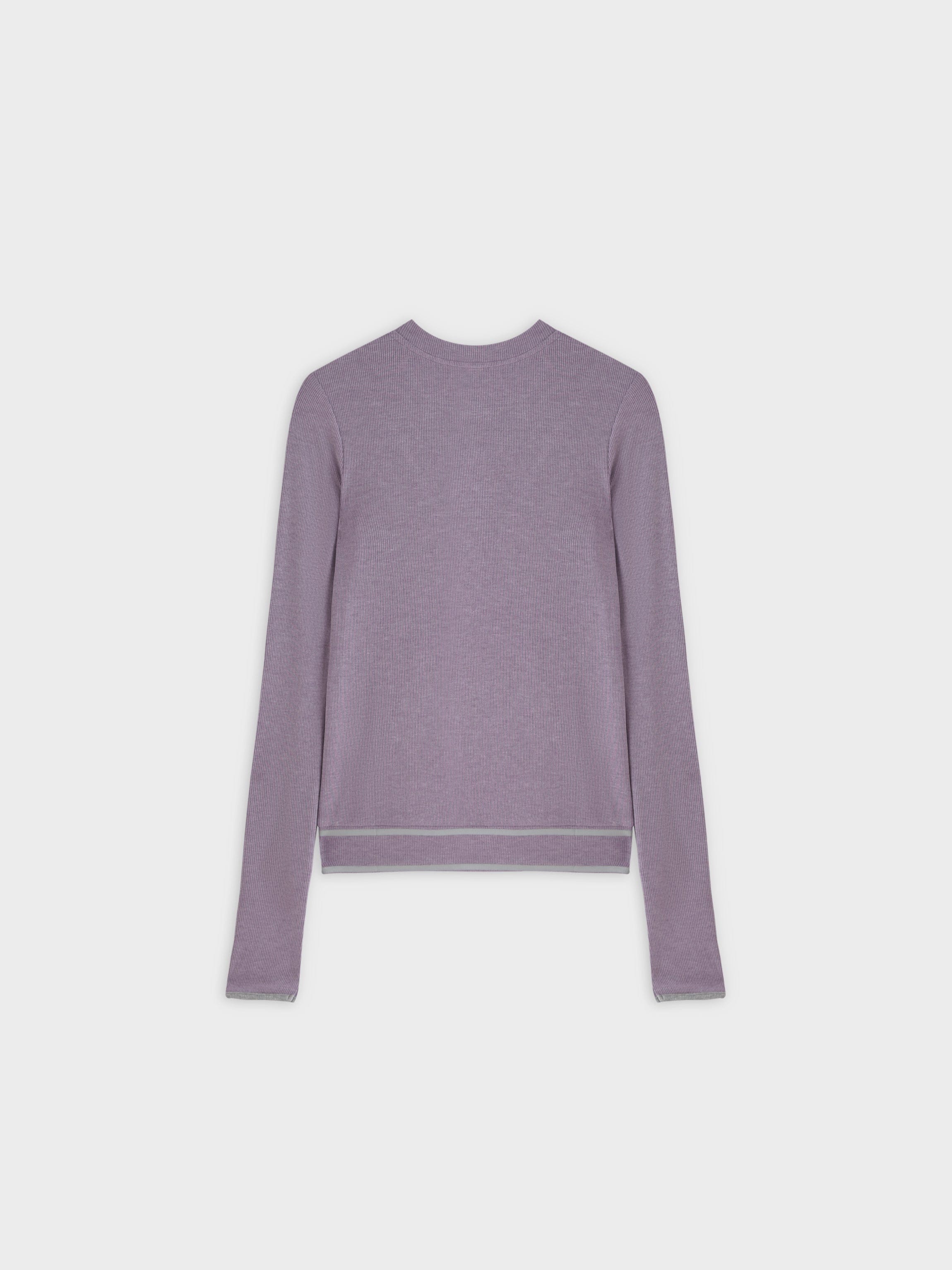 X BANDED SHIRT-LILAC/GREY