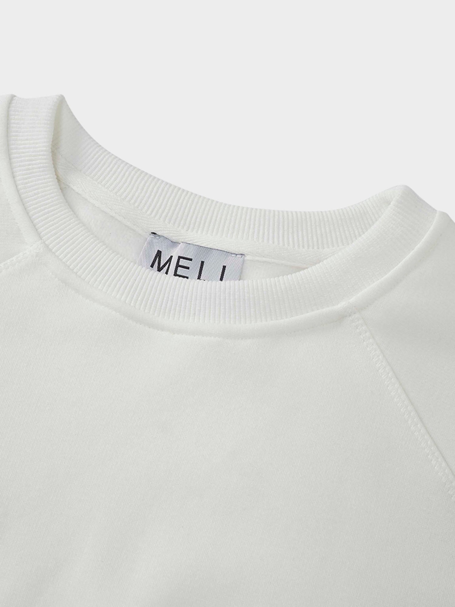 Side Strap Dolman Sweatshirt-Cream