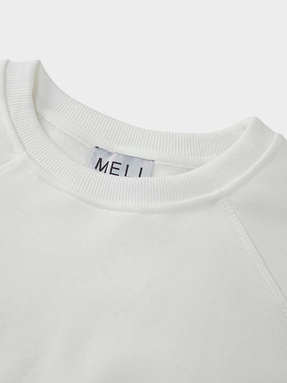 Side Strap Dolman Sweatshirt-Cream