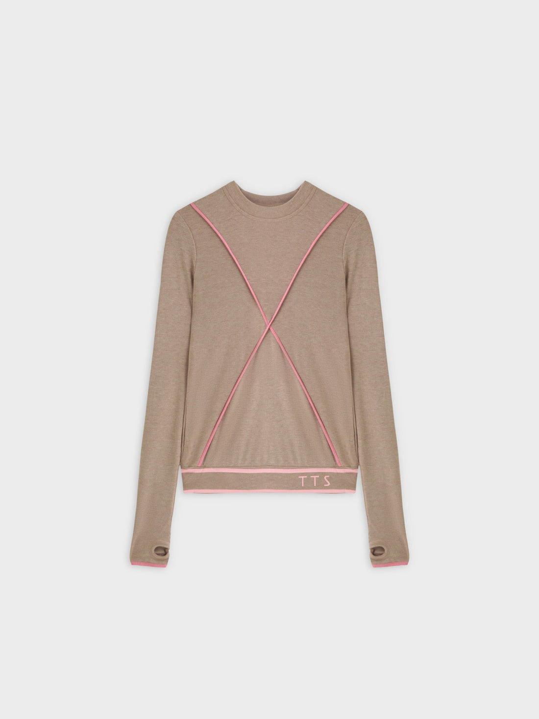 X BANDED SHIRT-TAN/ROSE