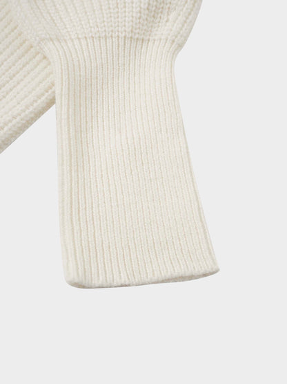 Puff Sleeve Sweater-Cream