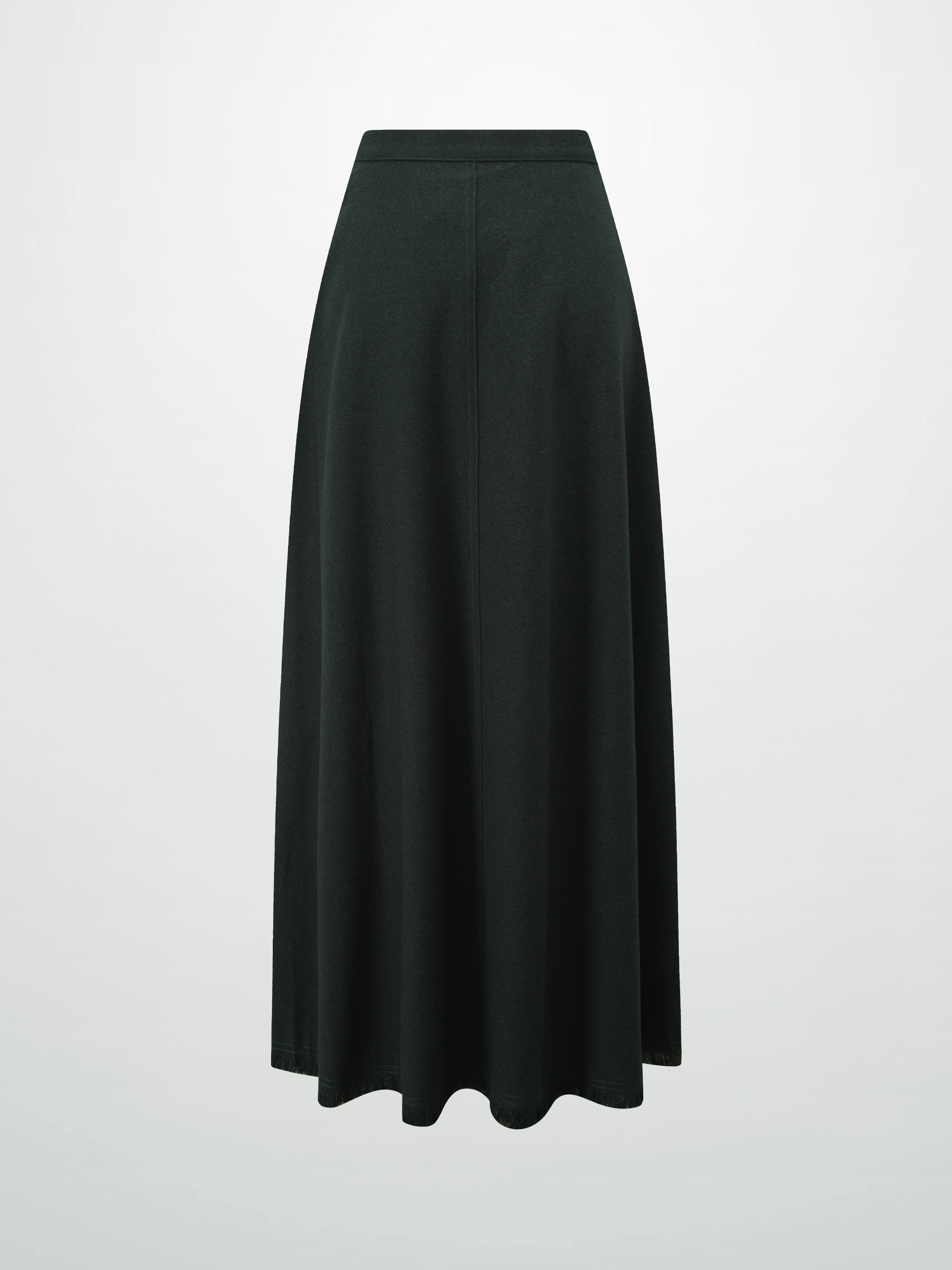 Fringe Circle Skirt-Green