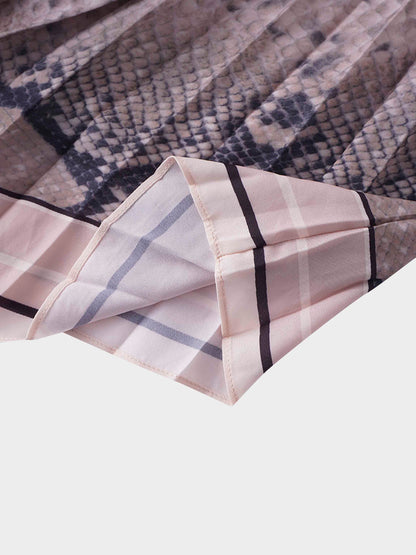 Ruched Waist Skirt- Snake Print
