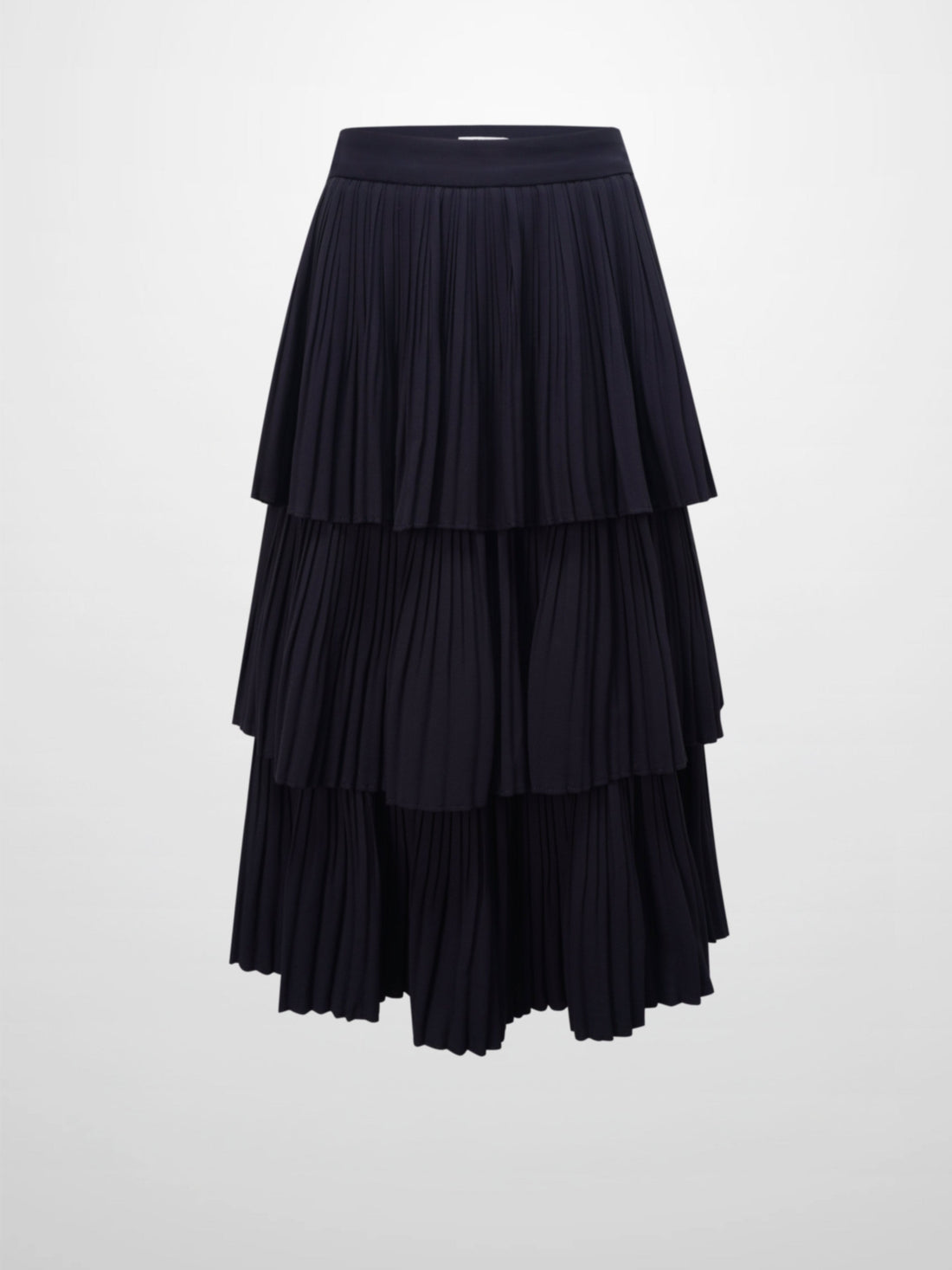Pleated Layer Skirt 26"-Navy