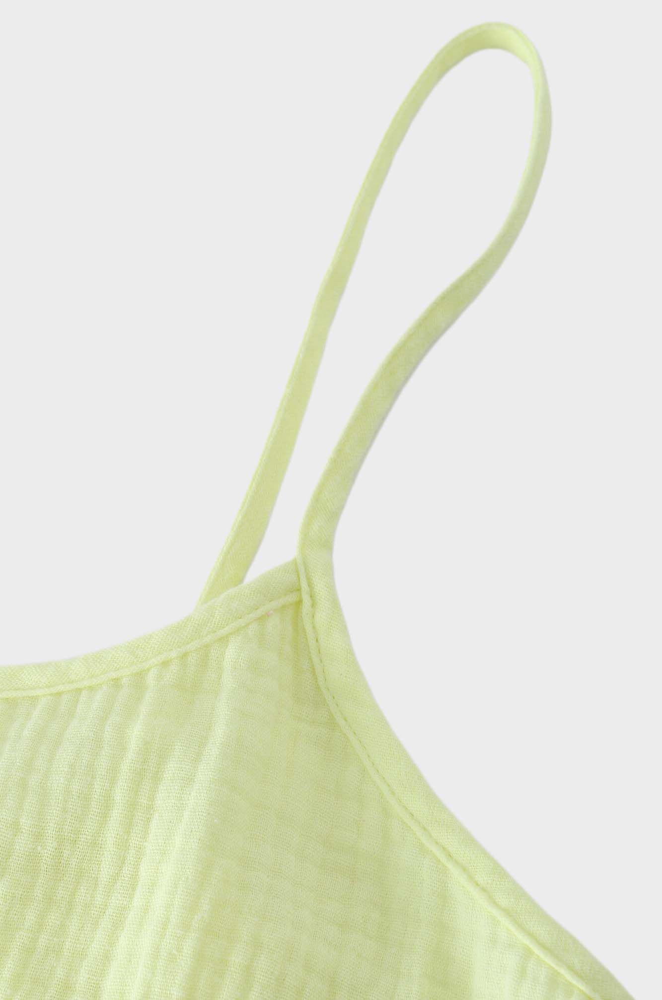 Gauze Slip Dress-Lemon Sorbet