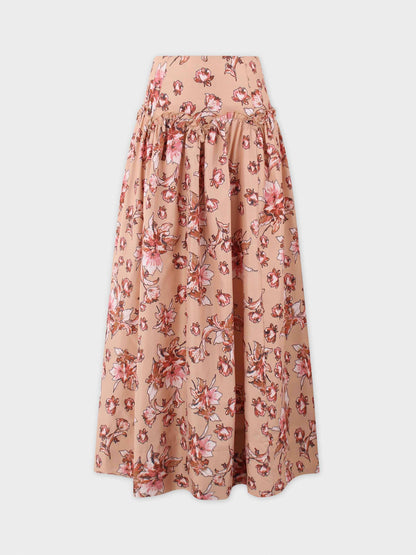 Scalloped Ruffle Skirt-Floral