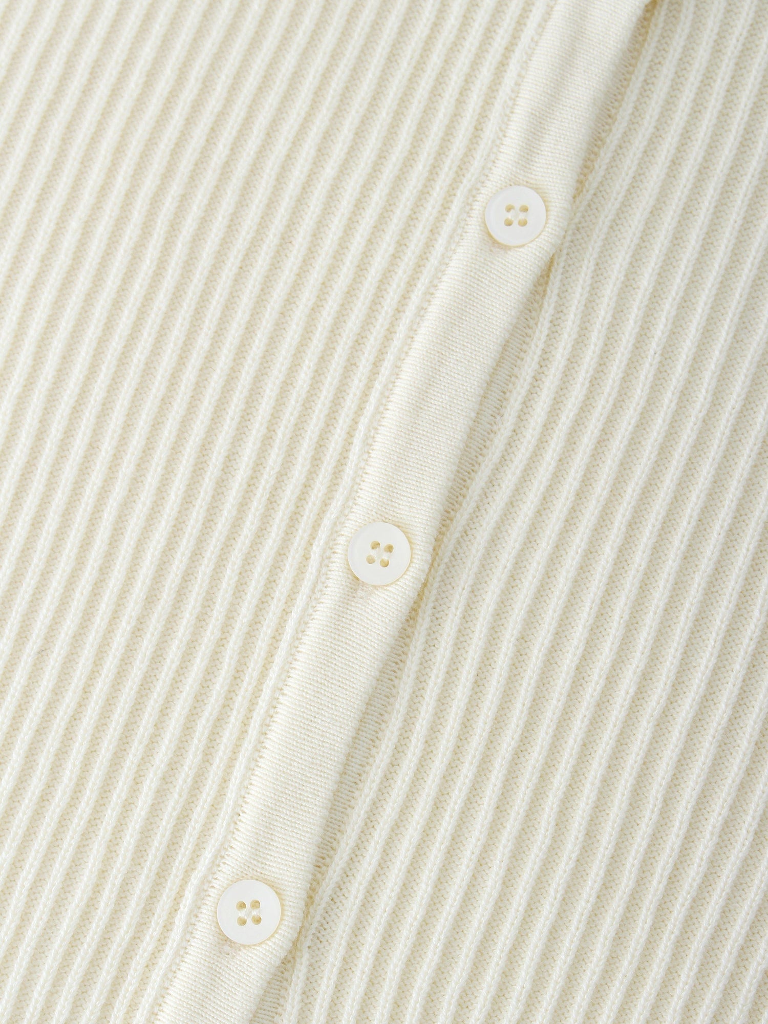 Ribbed Knit Cardigan-Ivory