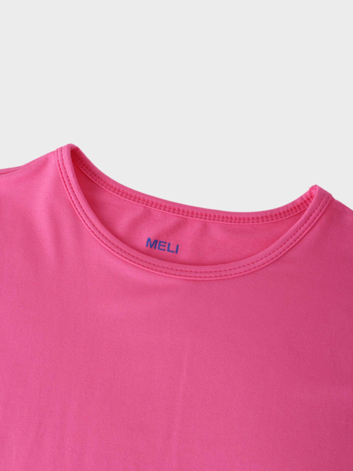 Wrap Tie Tee-Hot Pink