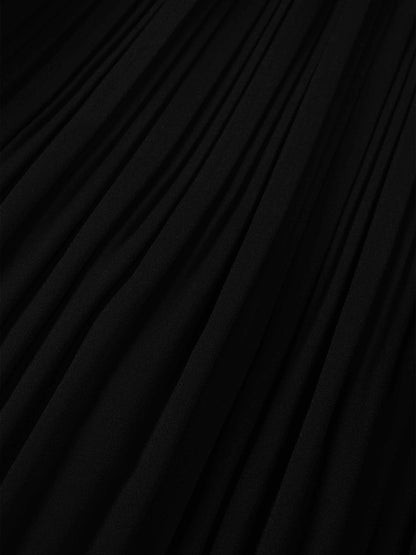 Pleated Layer Skirt 26"-Black