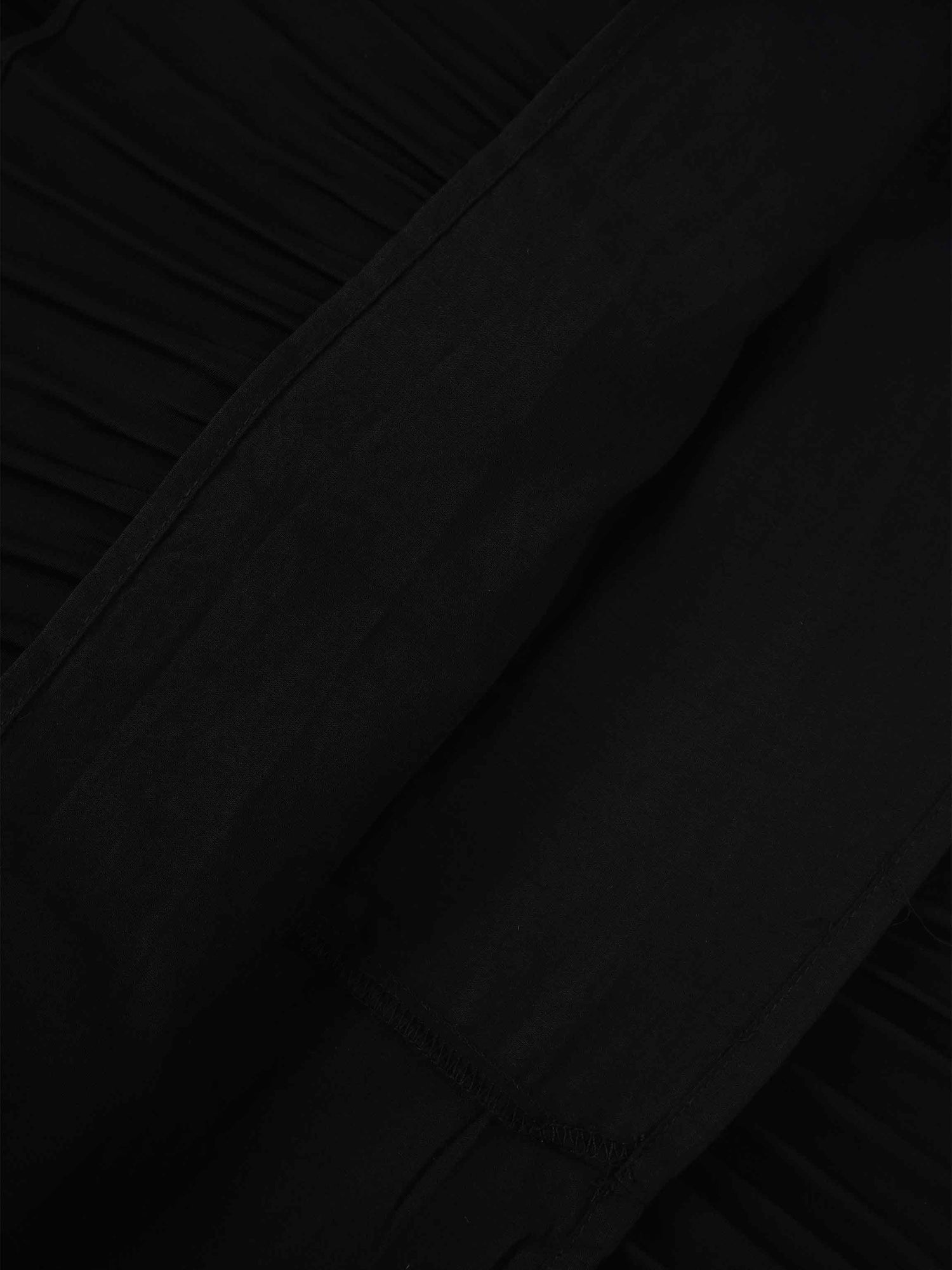 Pleated Layer Skirt 26"-Black
