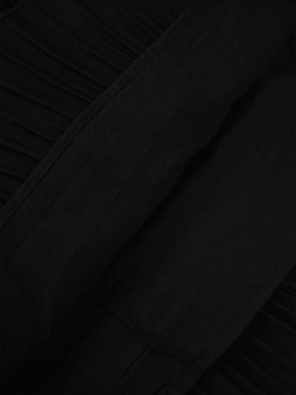 Pleated Layer Skirt 26"-Black