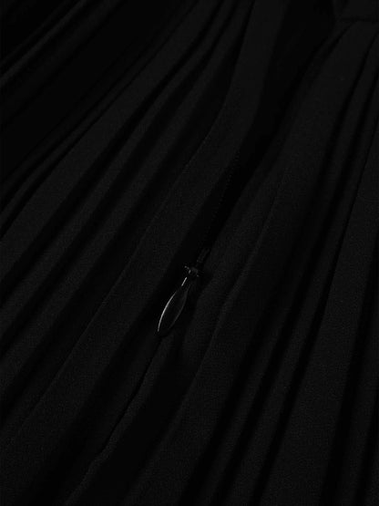 Pleated Layer Skirt 26"-Black