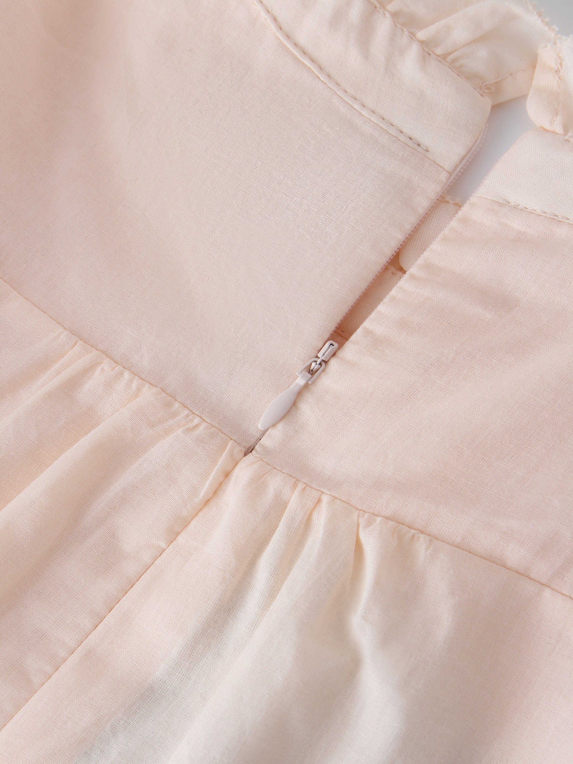 Eyelet Trimmed Blouse-Peach