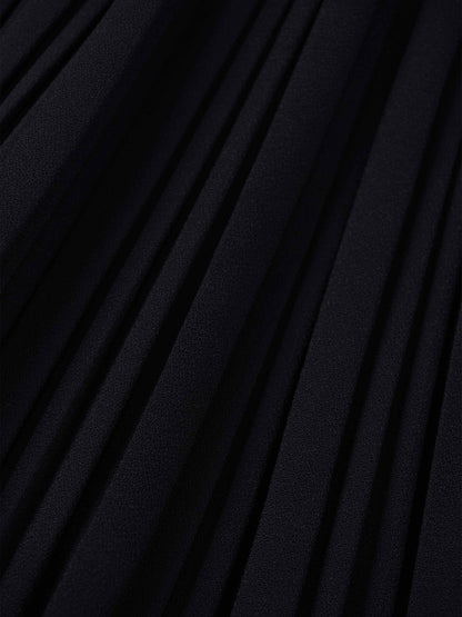 Pleated Layer Skirt 37"-Navy