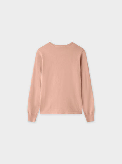 Thin Knit Crew Sweater-Peach