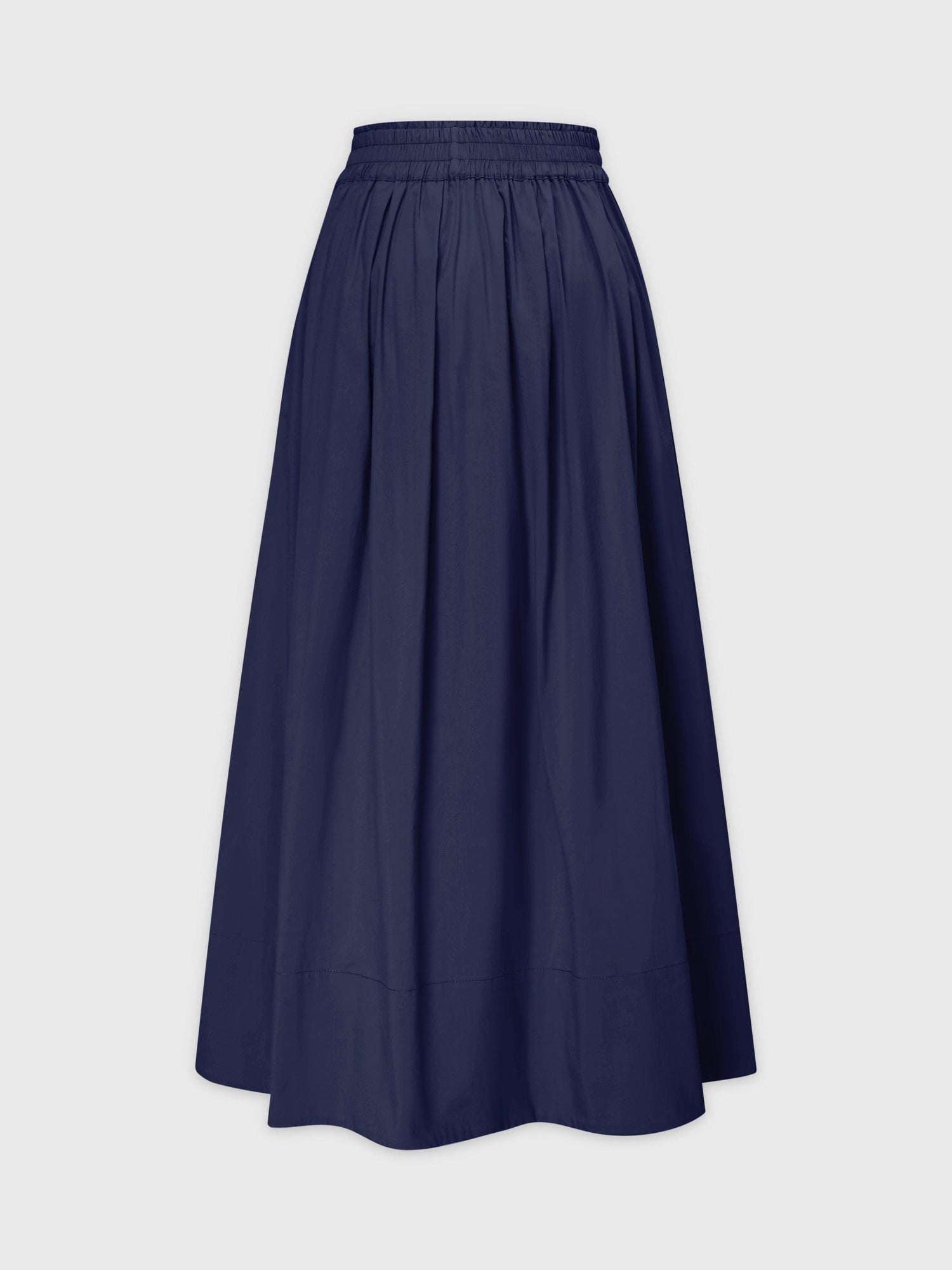 Gathered Waist Skirt-Navy