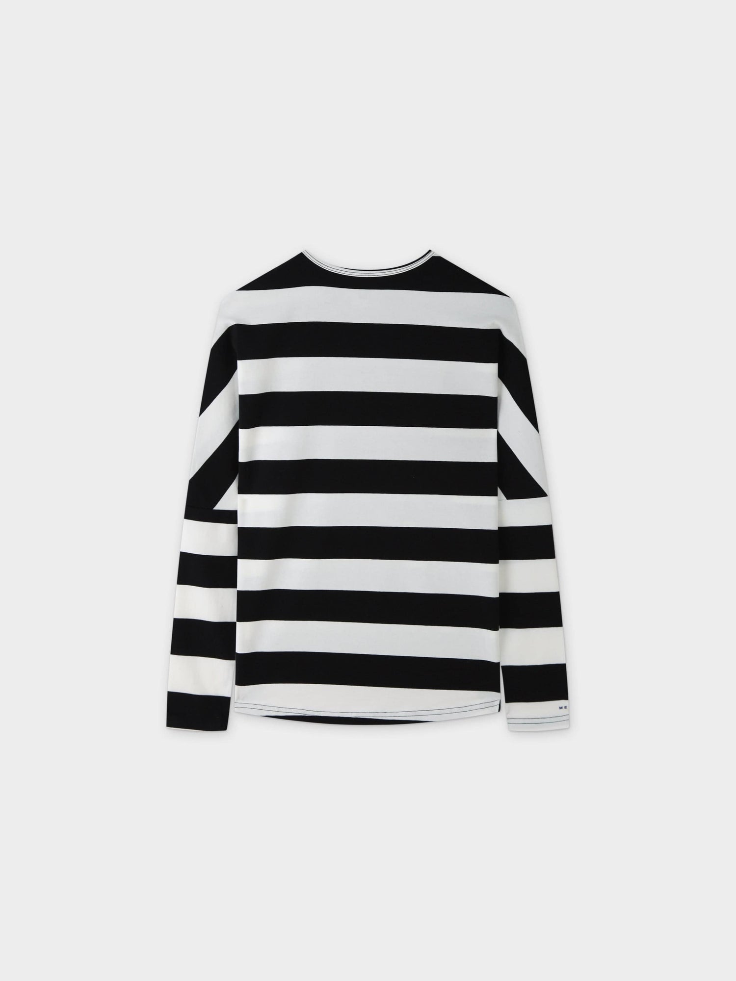 Striped Dolman V Neck-Black/White