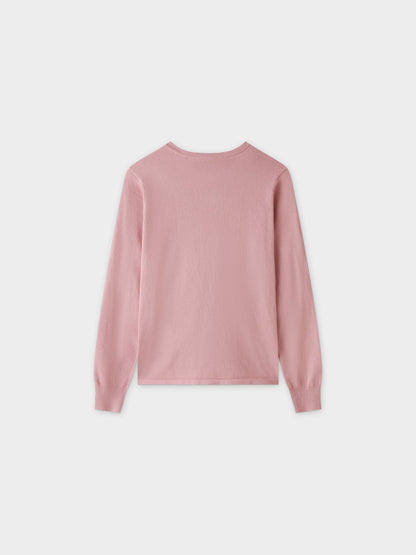 Thin Knit Crew Sweater-Pink