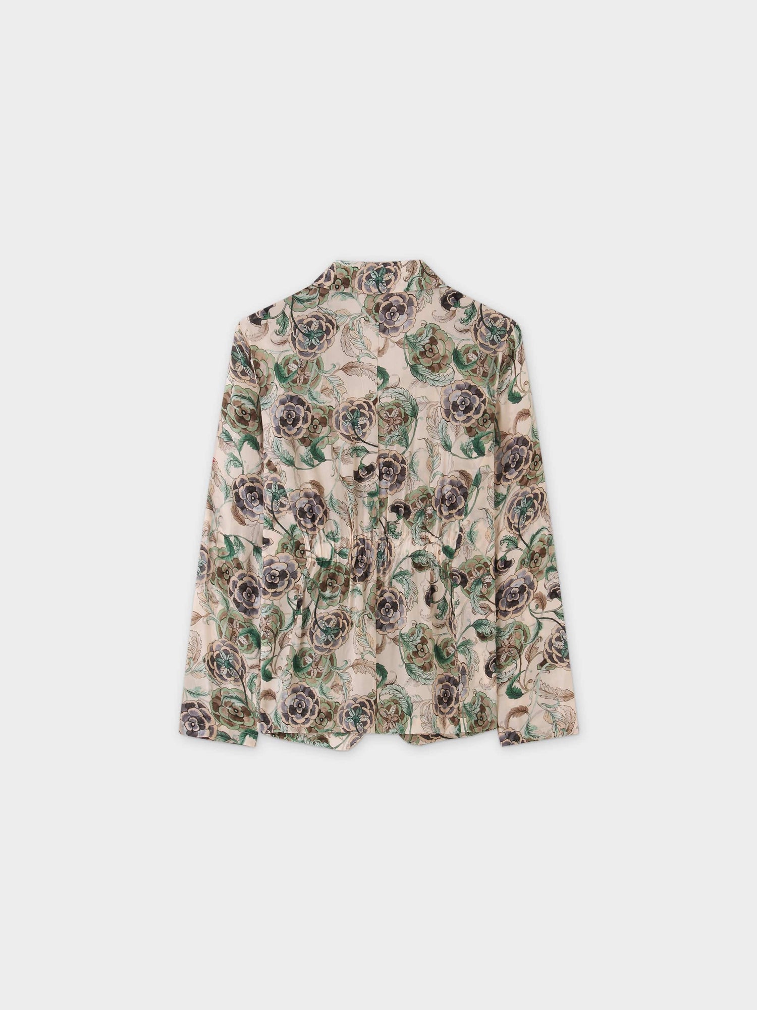 Satin Blazer-Floral