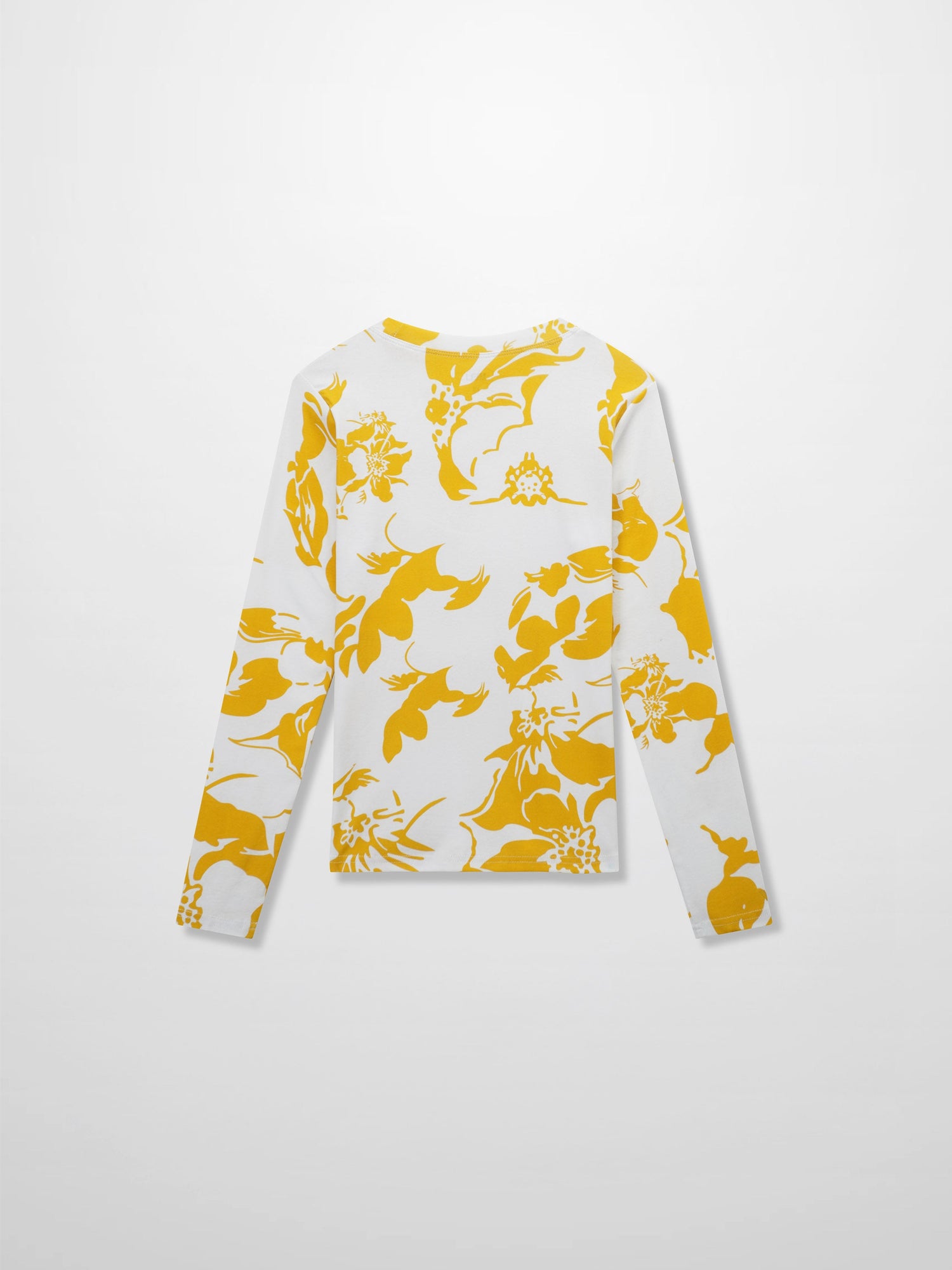 Basic Printed T-shirt-Yellow Floral