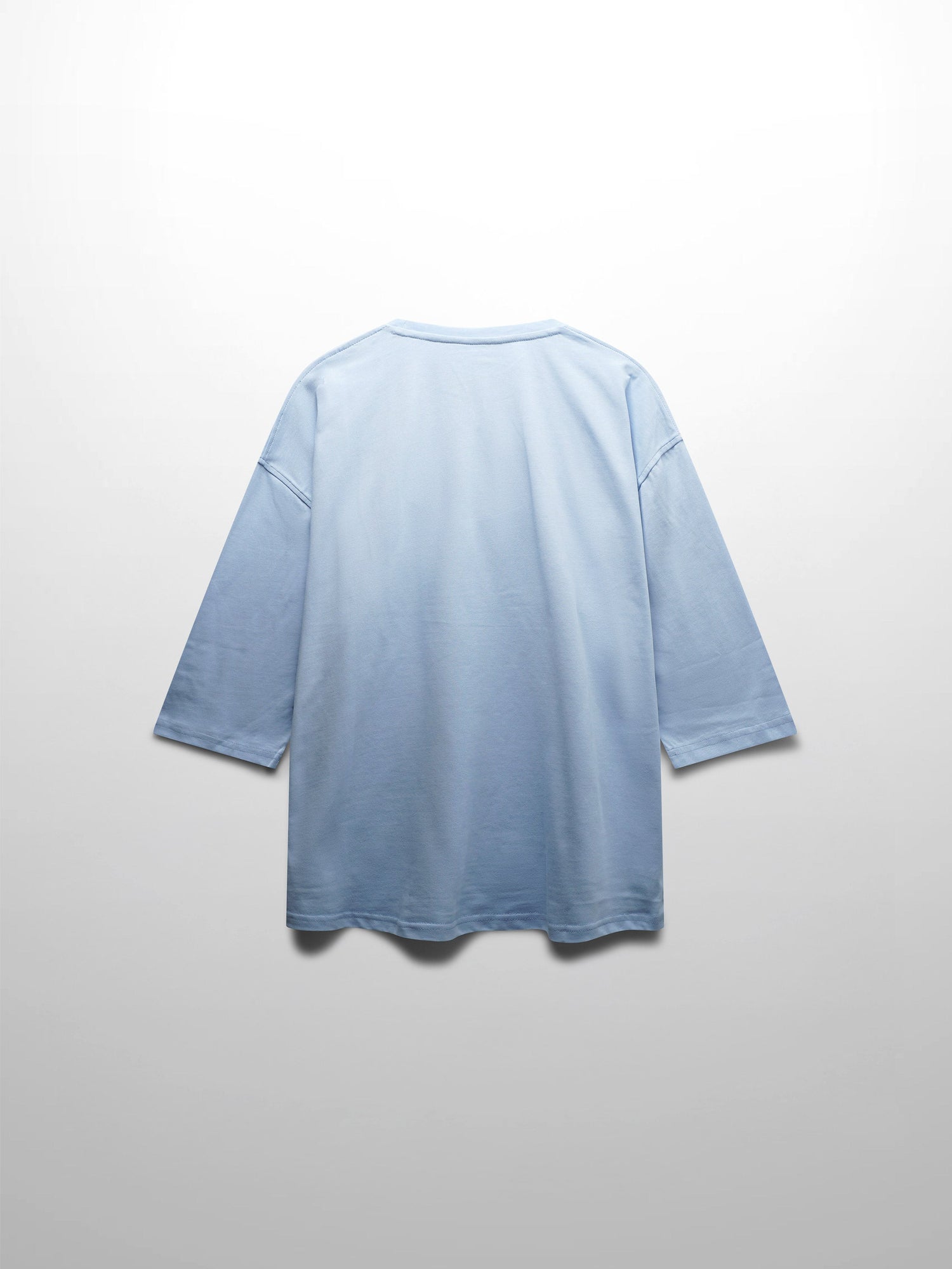 Oversized Boxy 3Q Sleeve Tee-Light Blue