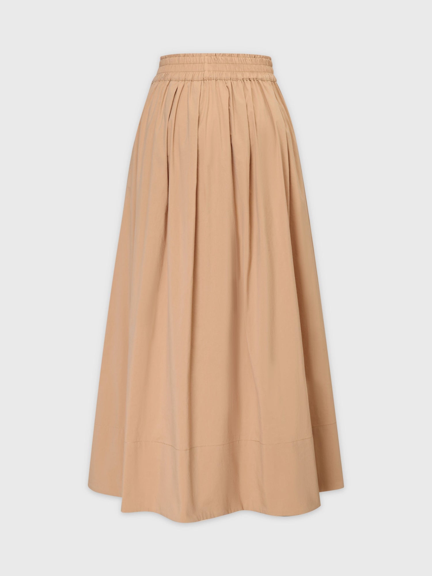 Gathered Waist Skirt-Sand