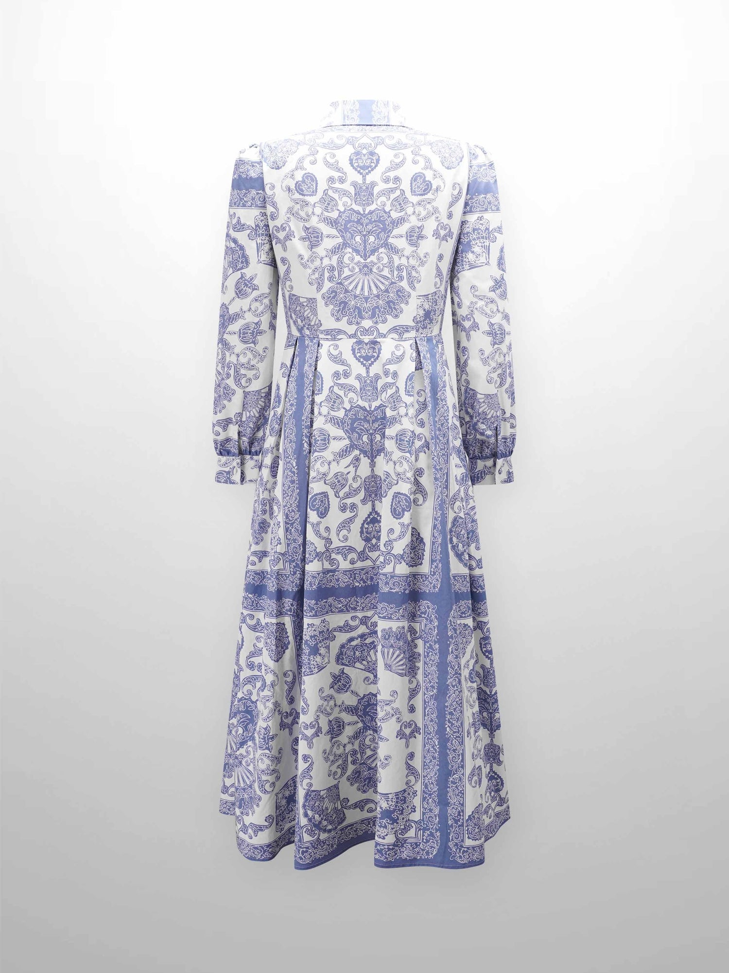 Royal Damask Dress-Blue
