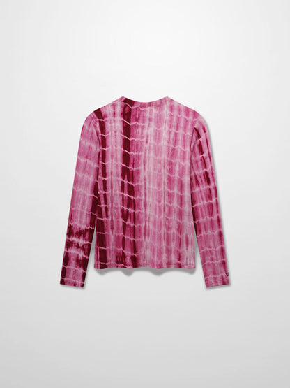 Tie Dye Crew Neck T-Shirt-Pink