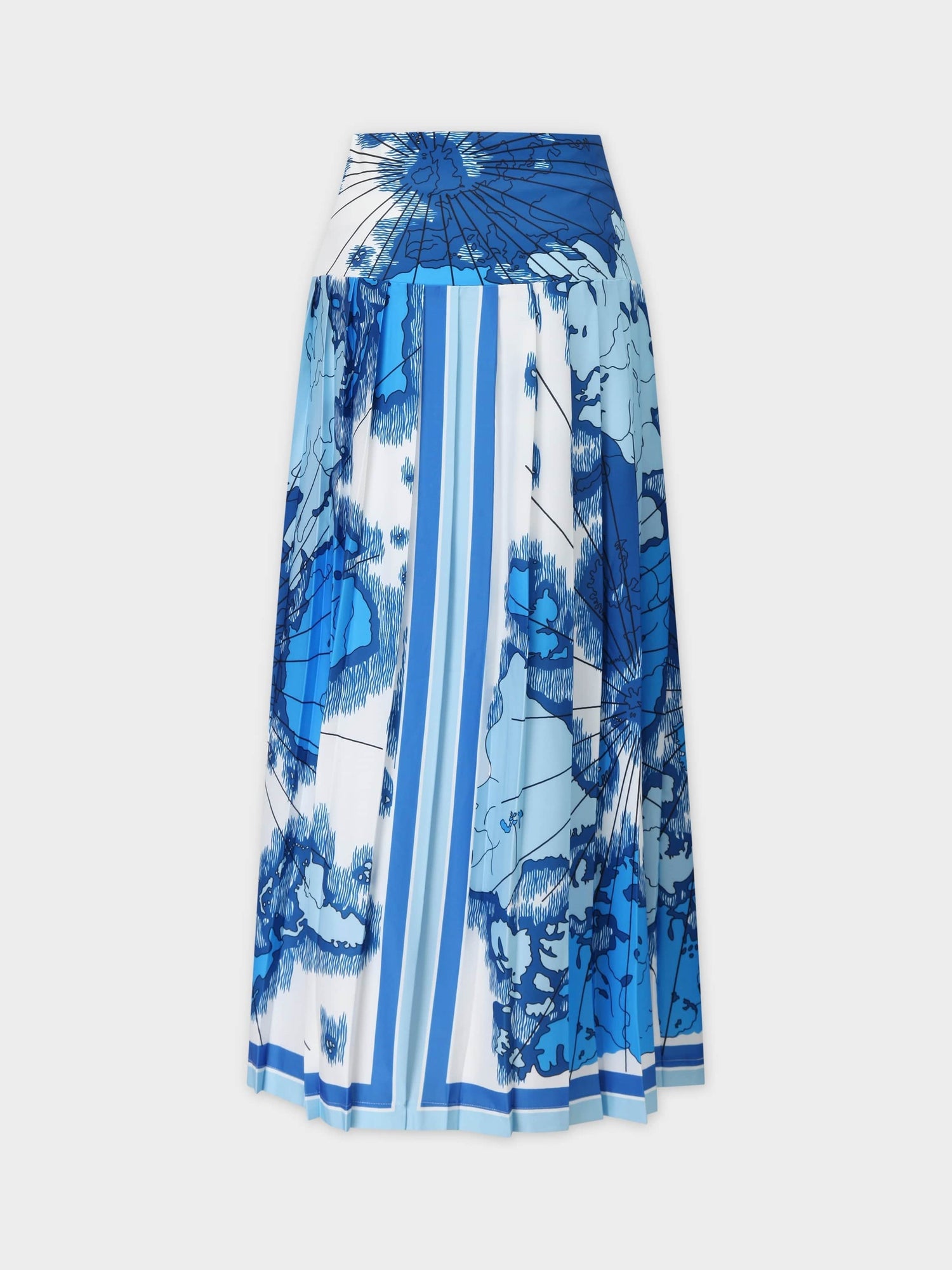 GEOGRAPHIC SKIRT-BLUE/WHITE