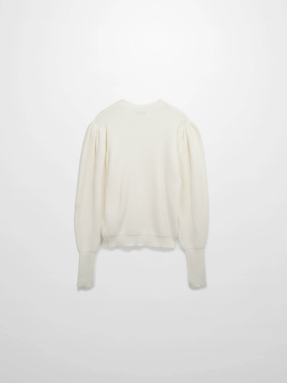 Puff Sleeve Sweater-Cream