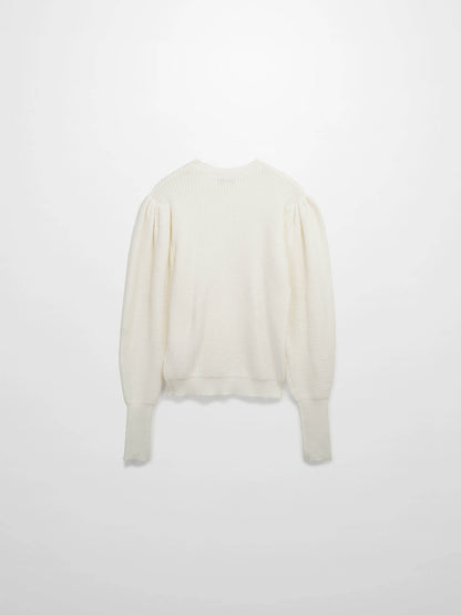 Puff Sleeve Sweater-Cream
