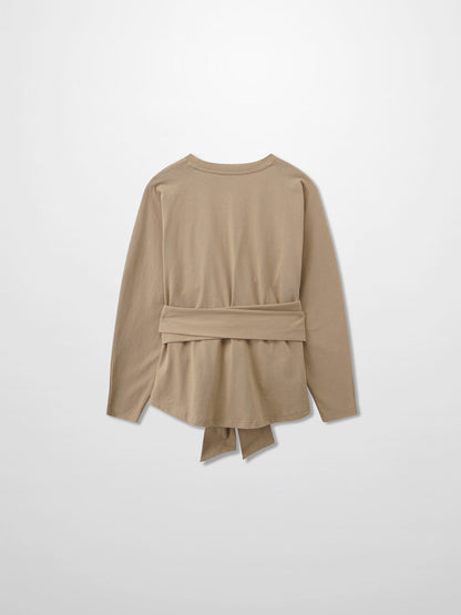 Tie Knot Tee-Tan