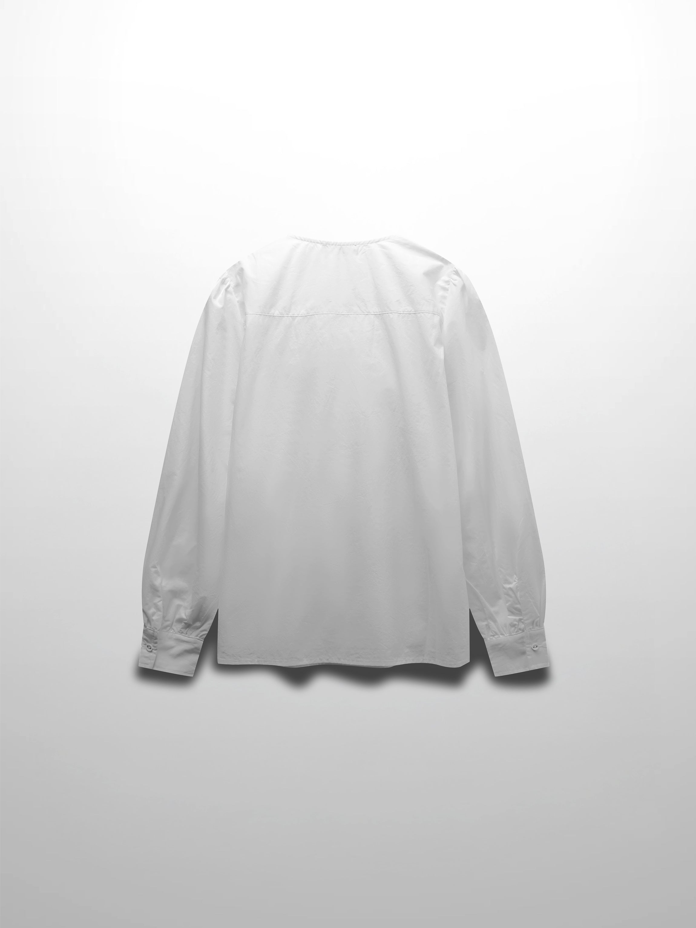 Asymmetrical Ruffle Blouse-White