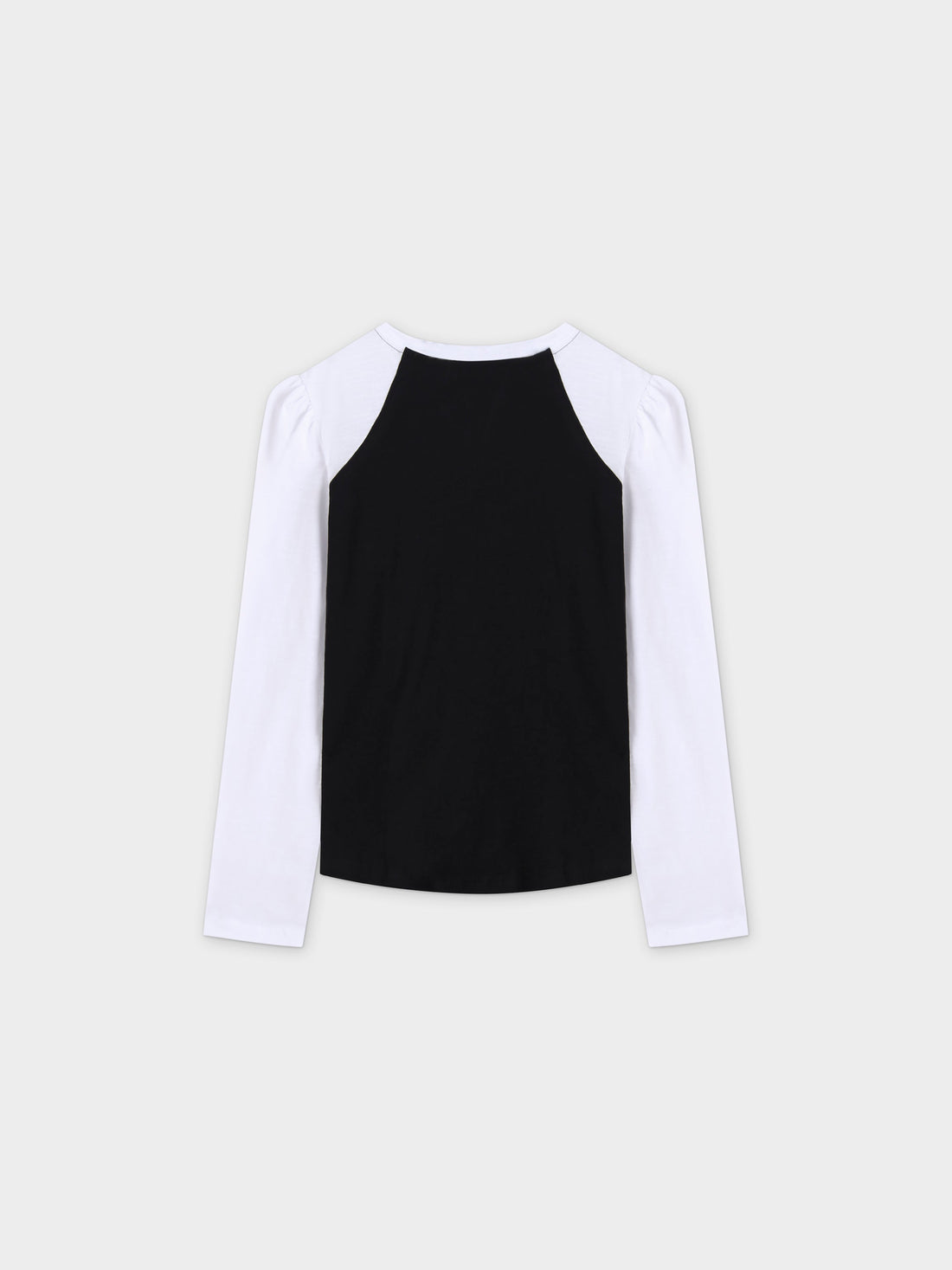 Two Tone Baseball Tee-Black/White