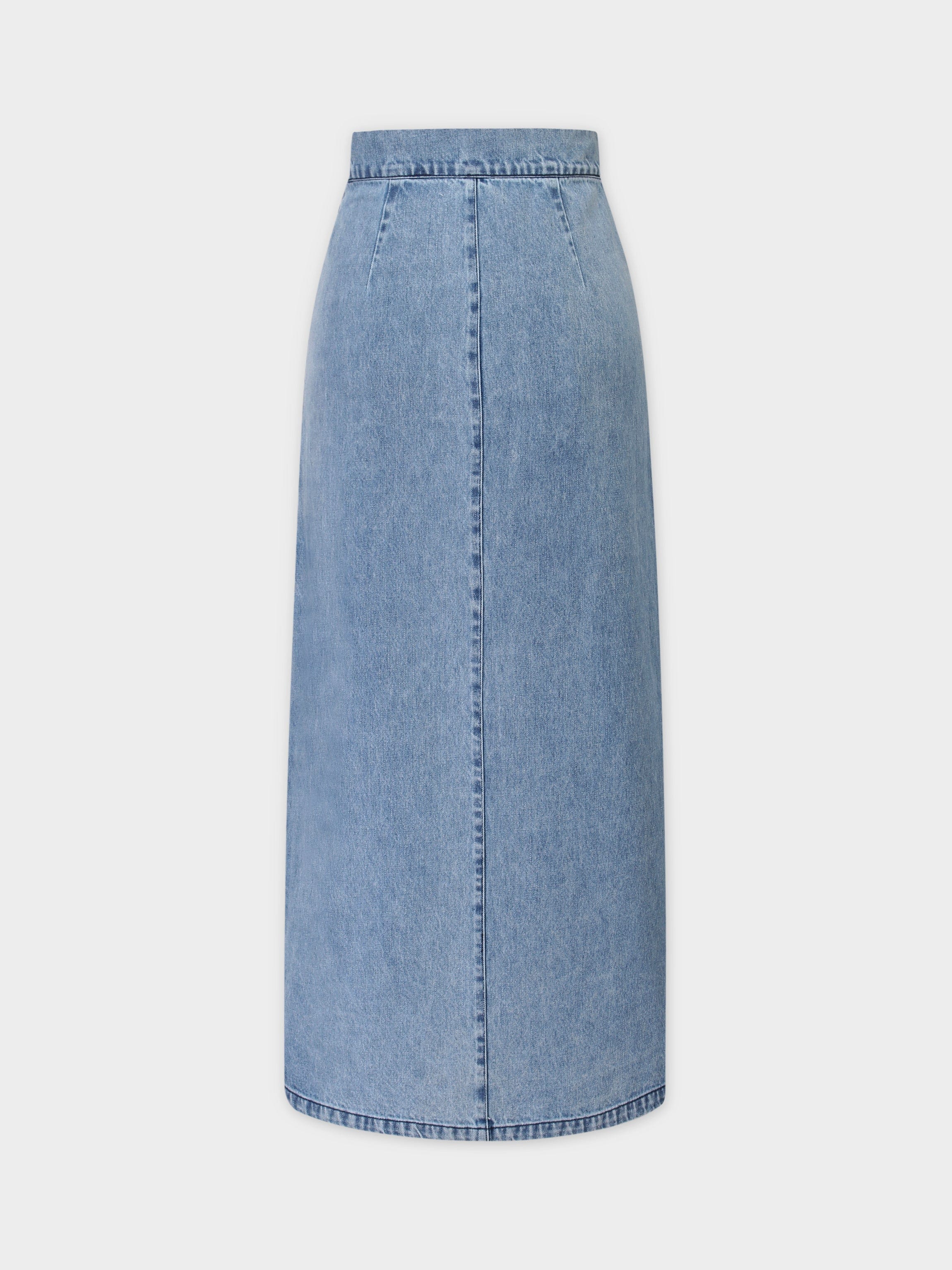 denim maxi jean skirt