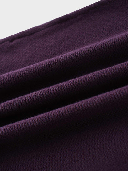 Ruffle Detail Sweater-Wine/Fuchsia
