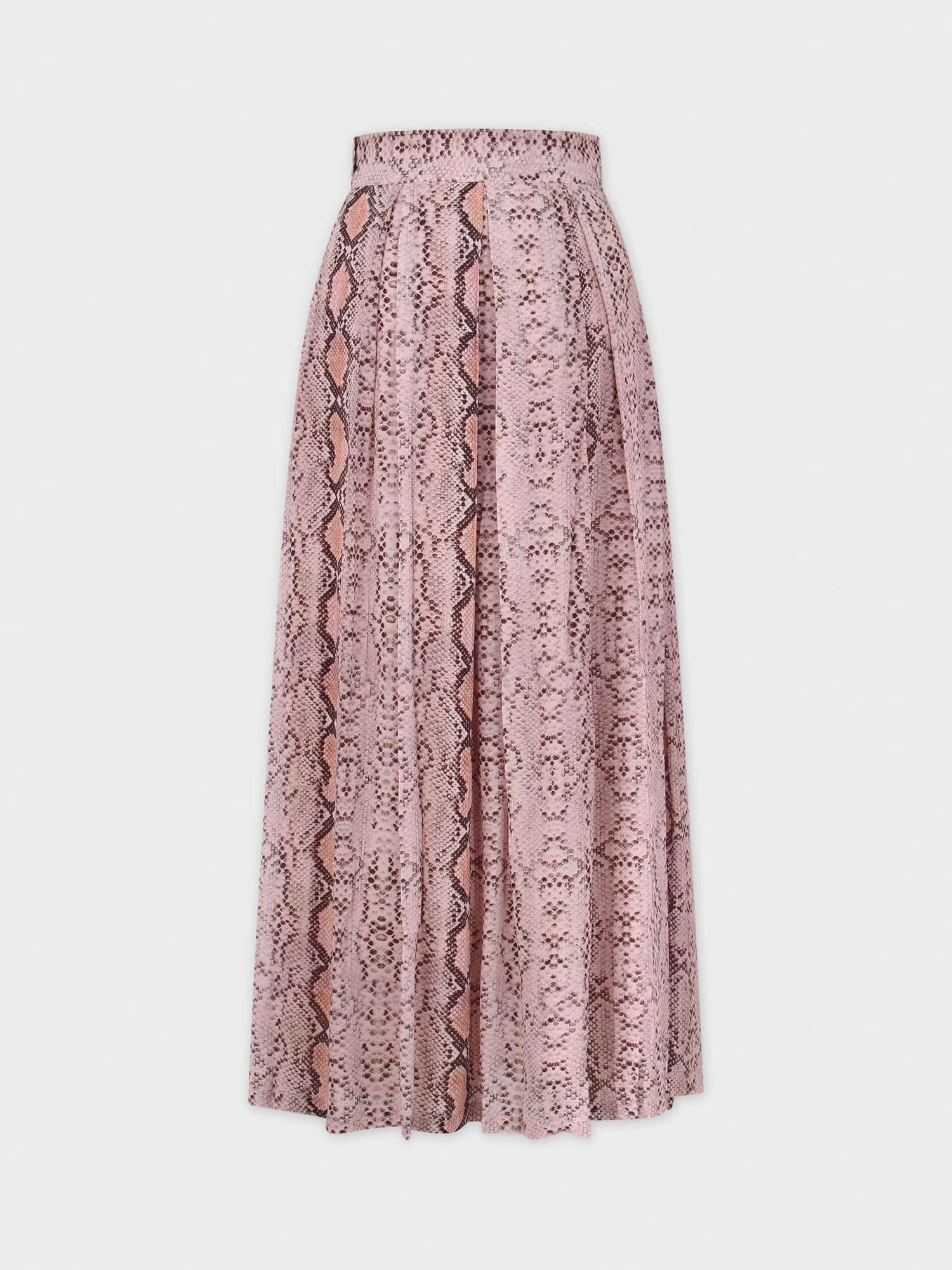 Box Pleat Skirt-Pink Reptile