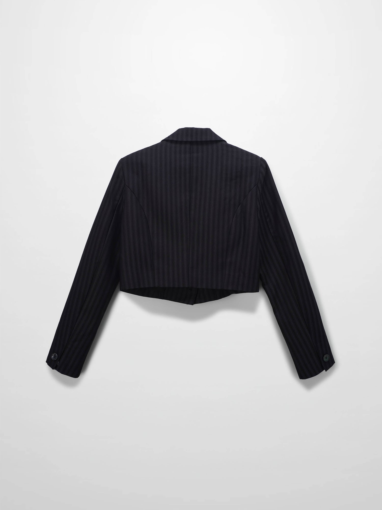 Herringbone Crop Beaded Blazer-Grey/Black