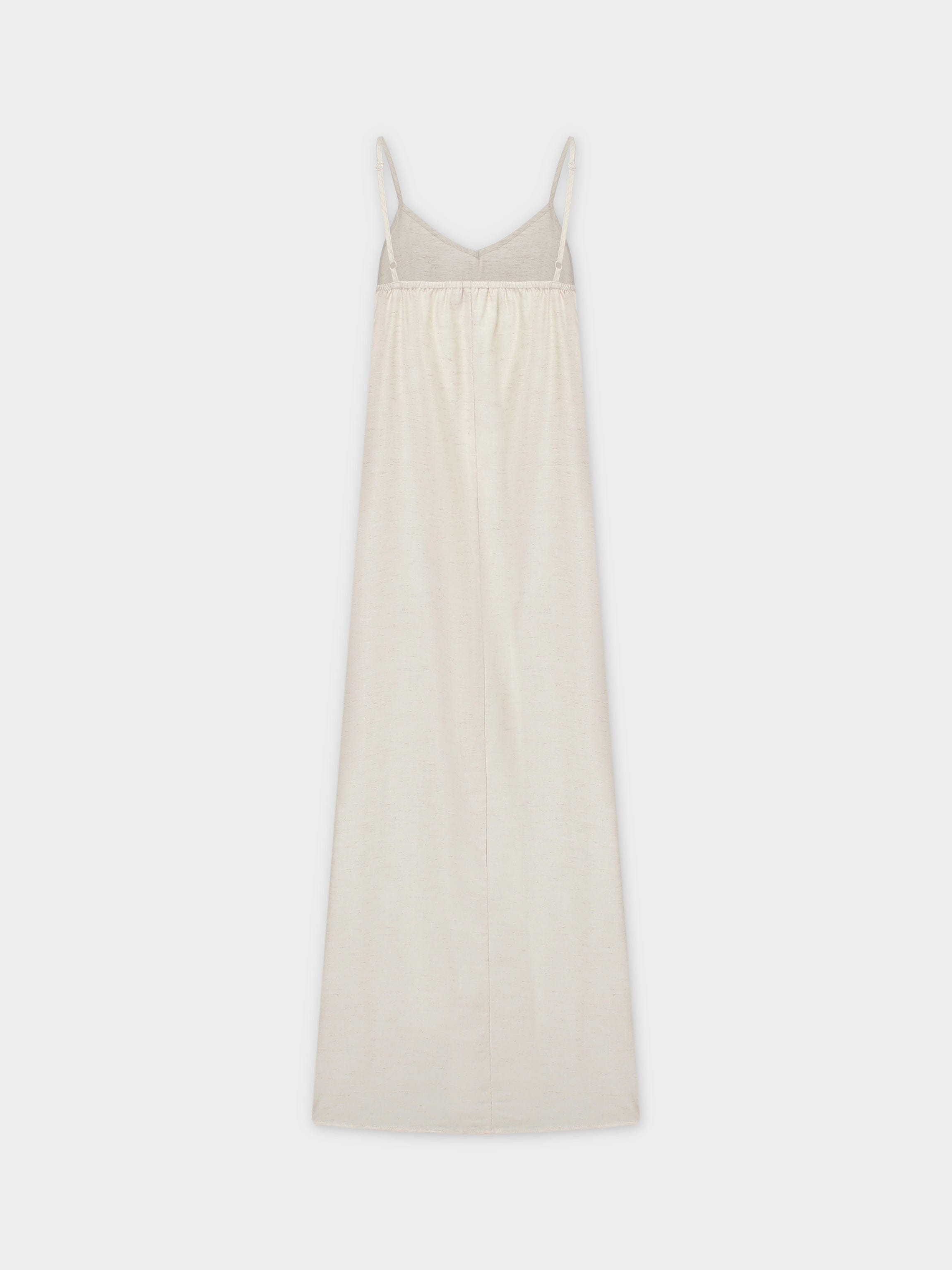 Linen Slip Dress-Oatmeal