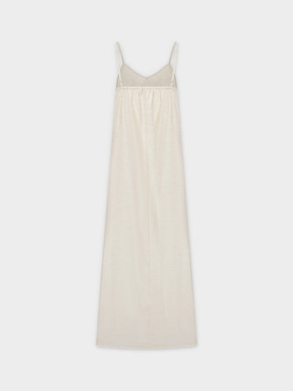 Linen Slip Dress-Oatmeal