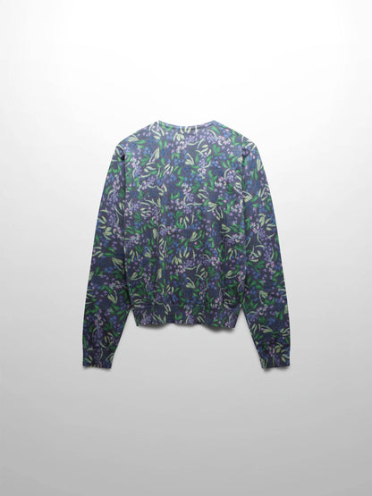 Floral Design Sweater-Lavender Blossom