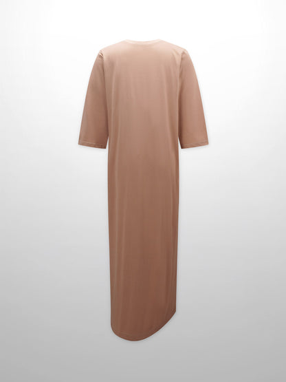 T-Shirt Maxi Dress-Tan