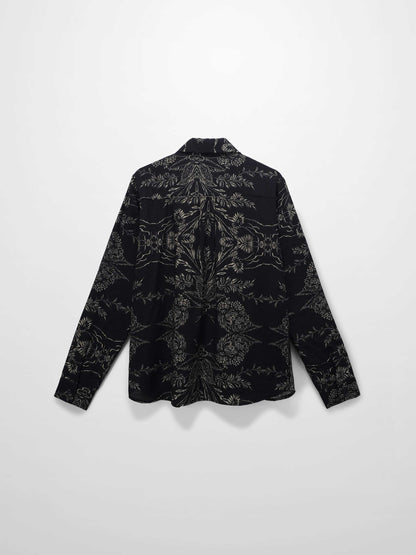 Pintuck Blouse-Tan Leaves
