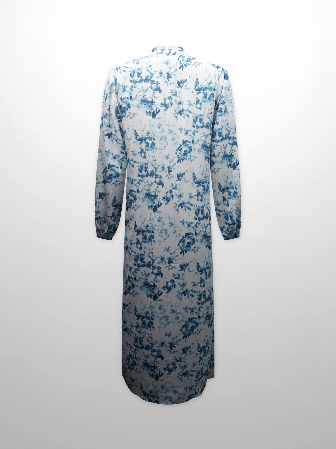 Tie Front Shirtdress-Light Blue Floral