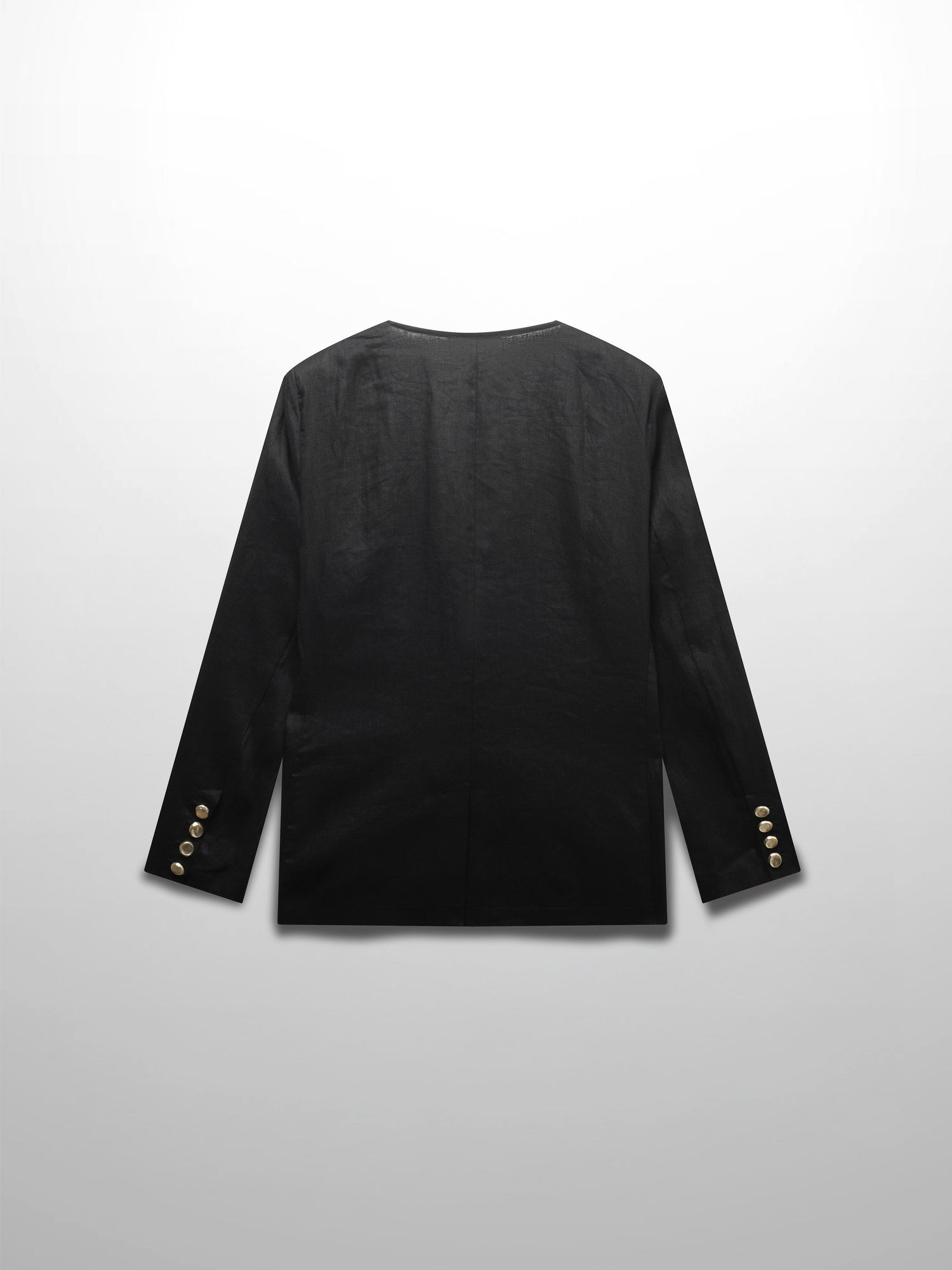 Linen Blazer-Black