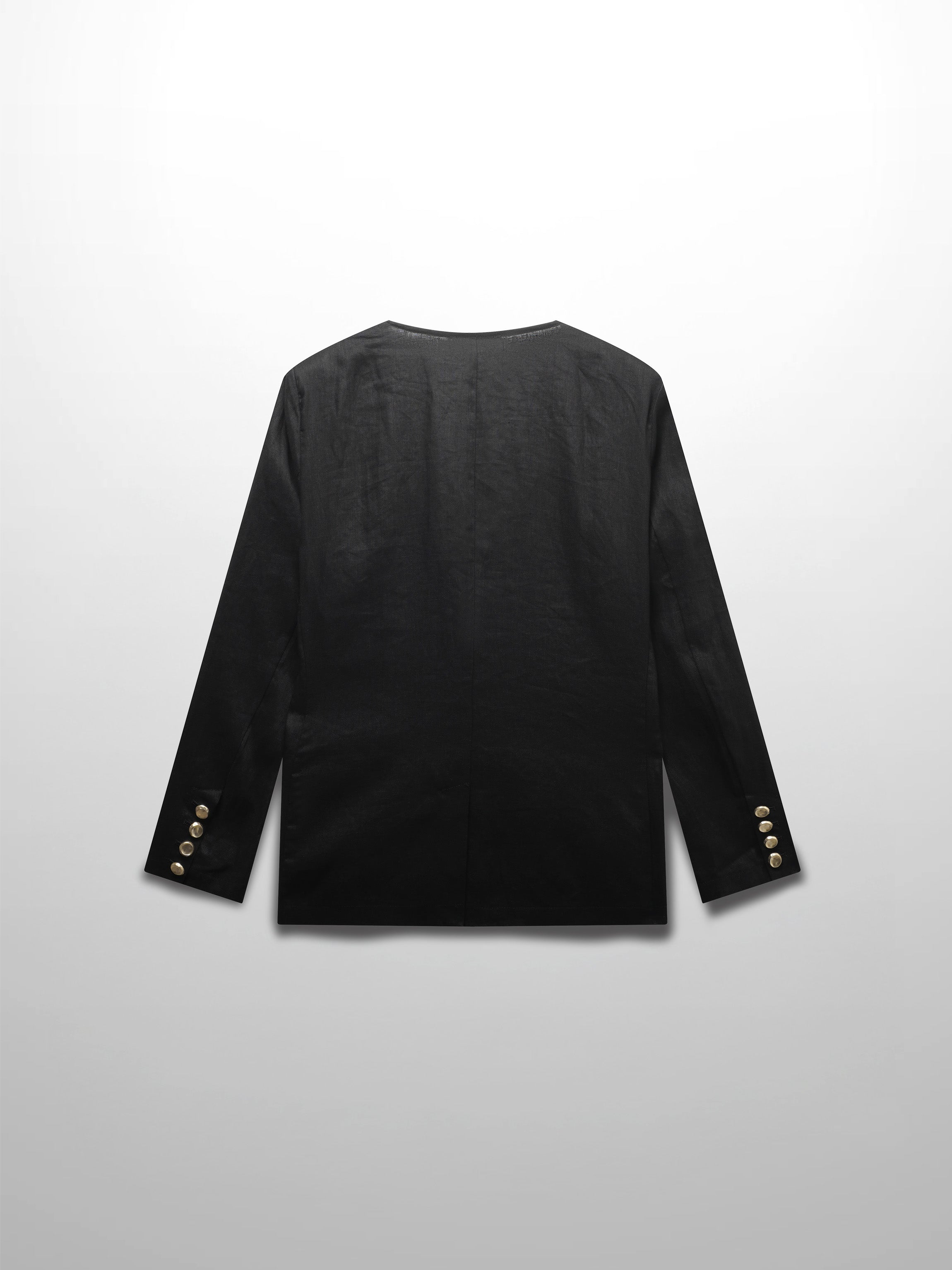 Linen Blazer-Black