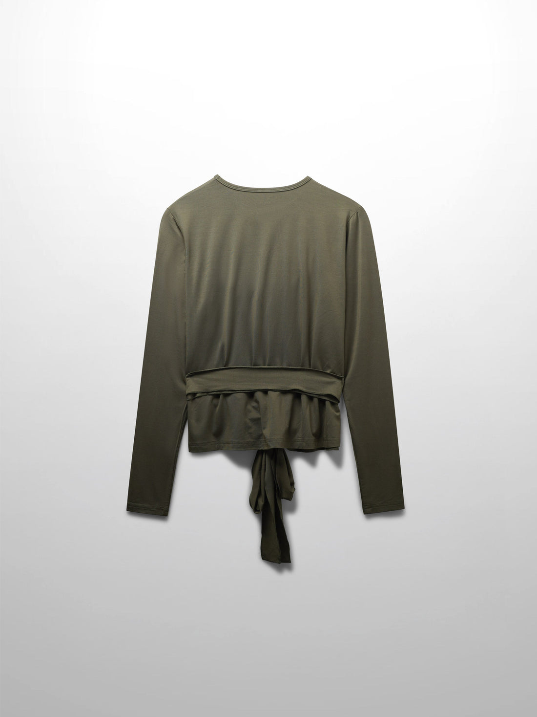 Wrap Tie Tee-Olive