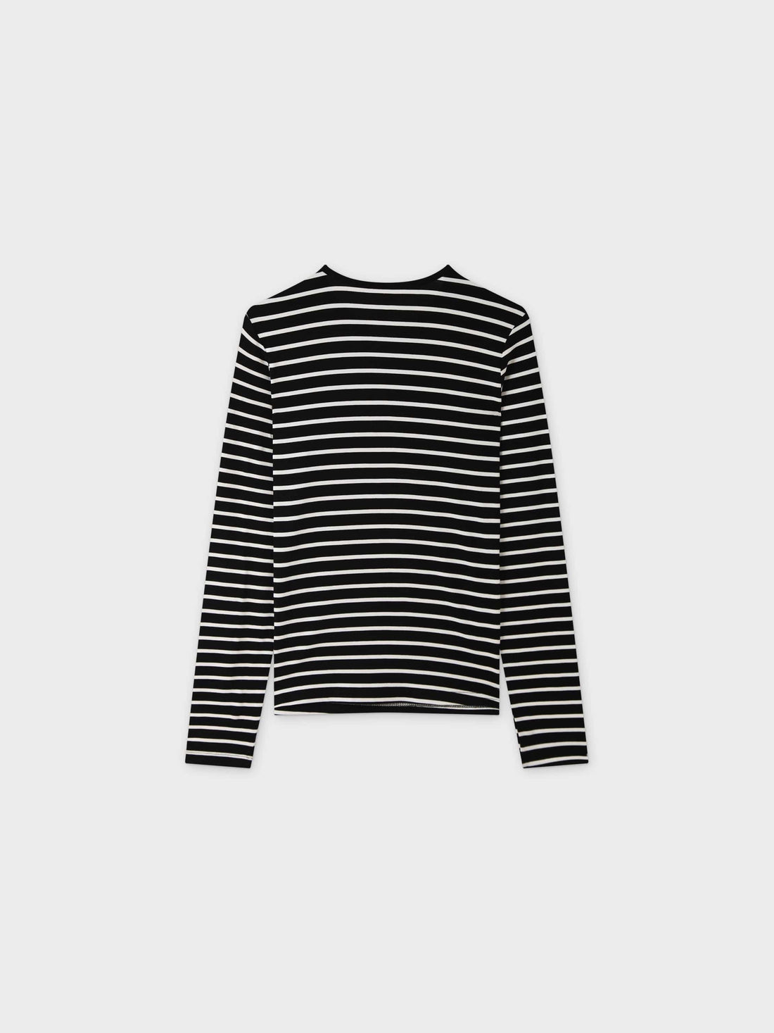 Butter Soft Striped Crew-Black/White