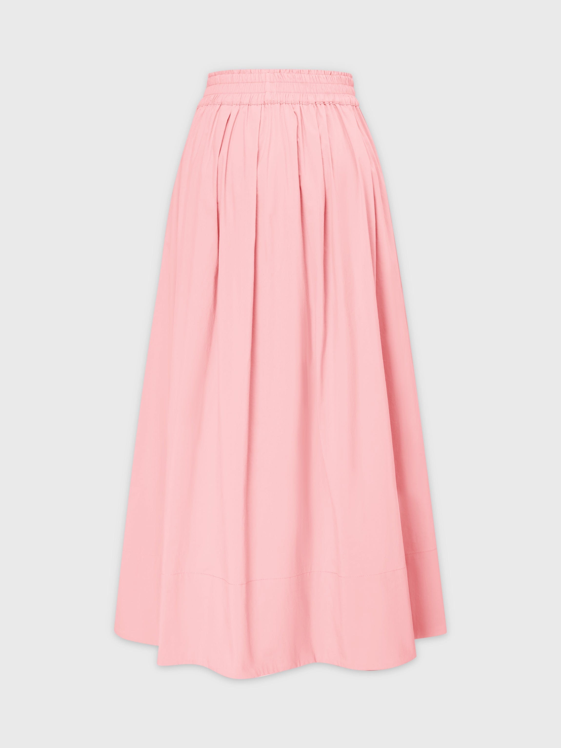 Gathered Waist Skirt-Dusty Rose